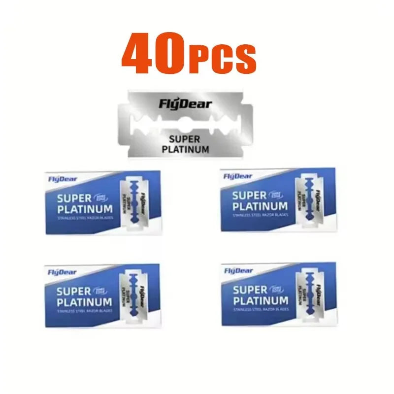 Double-Sided Razor Blade 100Pcs Stainless Steel Razor Blade Old-Fashioned Manual Hairdressing Barber Shop Tools for shaving Vue
