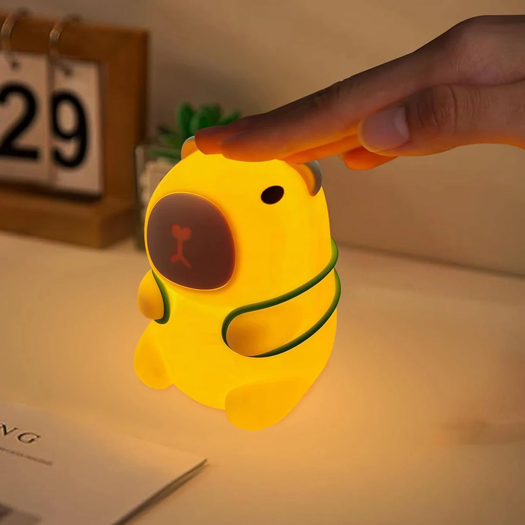 Cute Pet Capybara Night Light Cartoon Bedside Living Room Light Cute Dimming Sleep Sleep Night LED Capybara Room Decor Dimming Vue