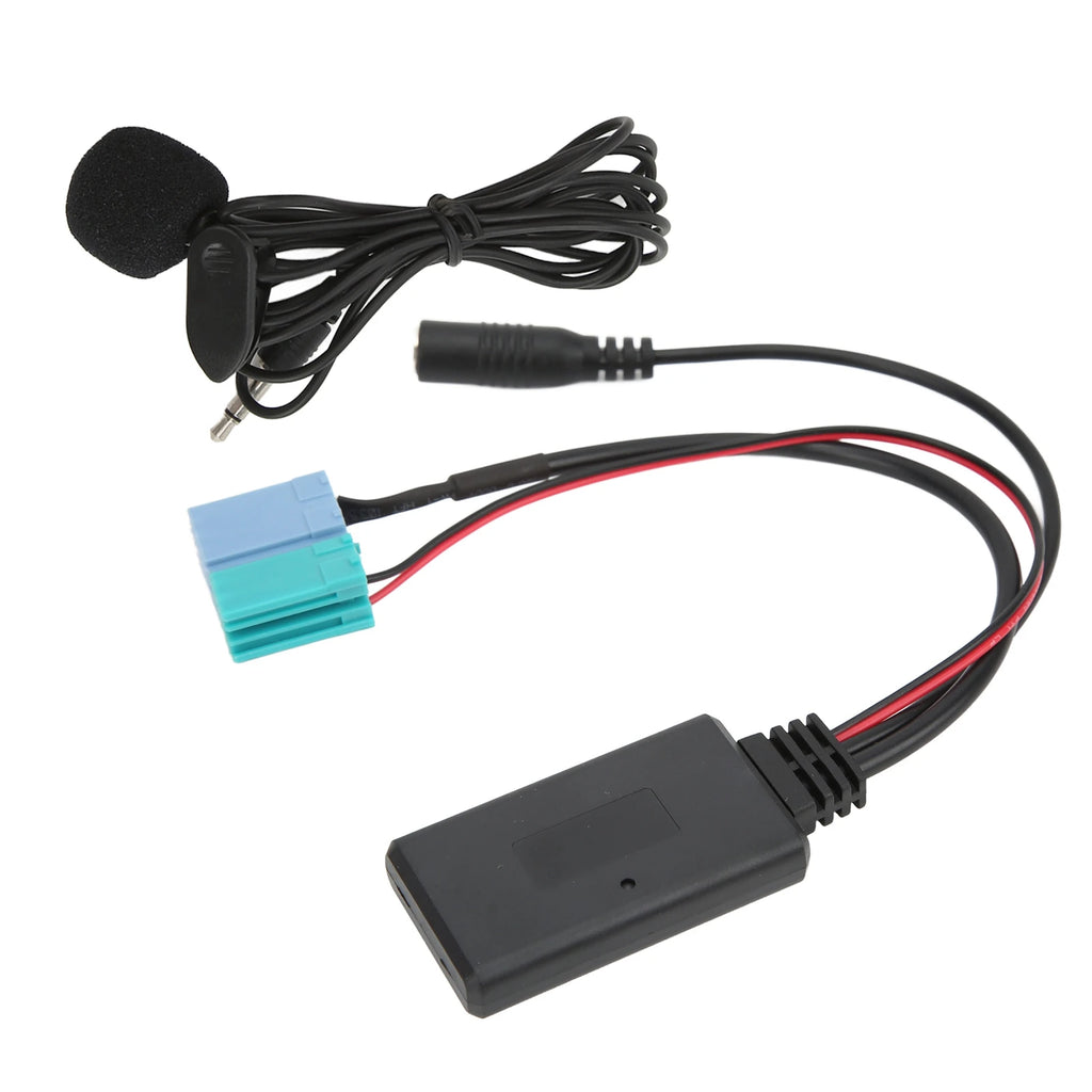 New 6+8 Pin Car Bluetooth Module AUX Adapter with Hands-Free Microphone Compatible with Post 2007 Radios Bravo Vue