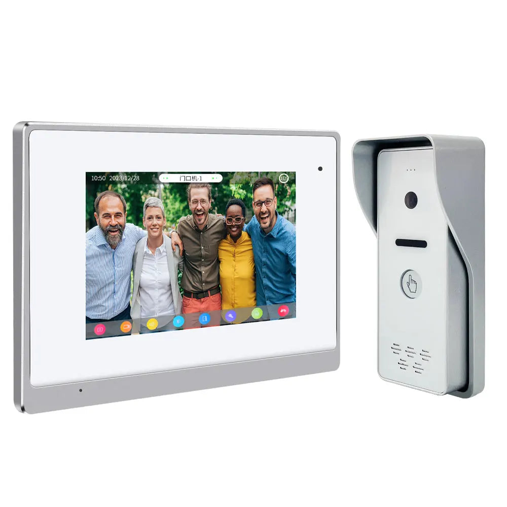 Tuya Wifi 7-Inch 1080P IP Video Doorbell Intercom System for Home Video Door Phone Poe Switch 65 Waterproof Door Bell App Unlock Vue