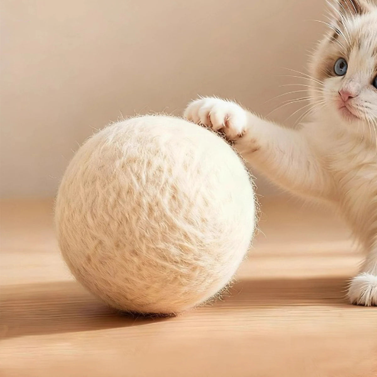Cat Pom Pom Wool Felt Balls – Interactive Kitten Plush Toy Interactive Cat Toy Vue