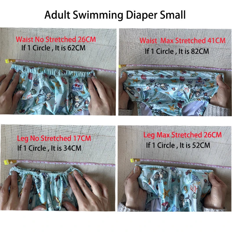 Washable Reusable Adult Swimming Diaper – Unisex Pool Nappy XL Adult Swim Diaper Vue