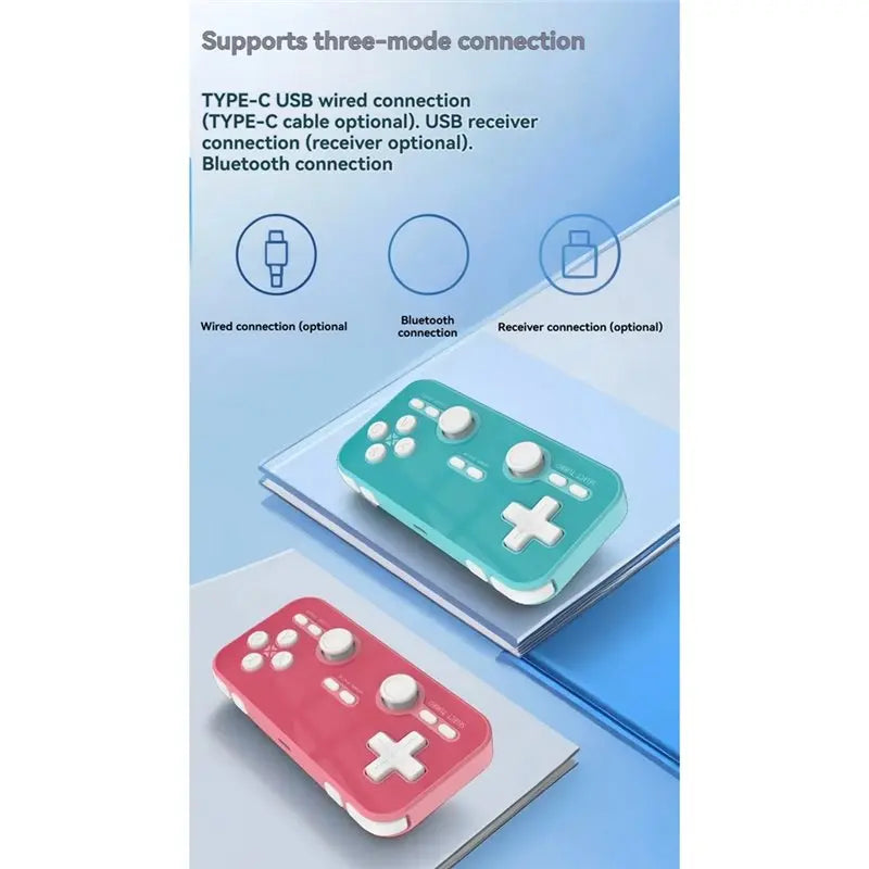 Hot-Mini Gamepad Portable Wireless Bluetooth Game Controller Body Vibration For NS Switch Android PC A Vue
