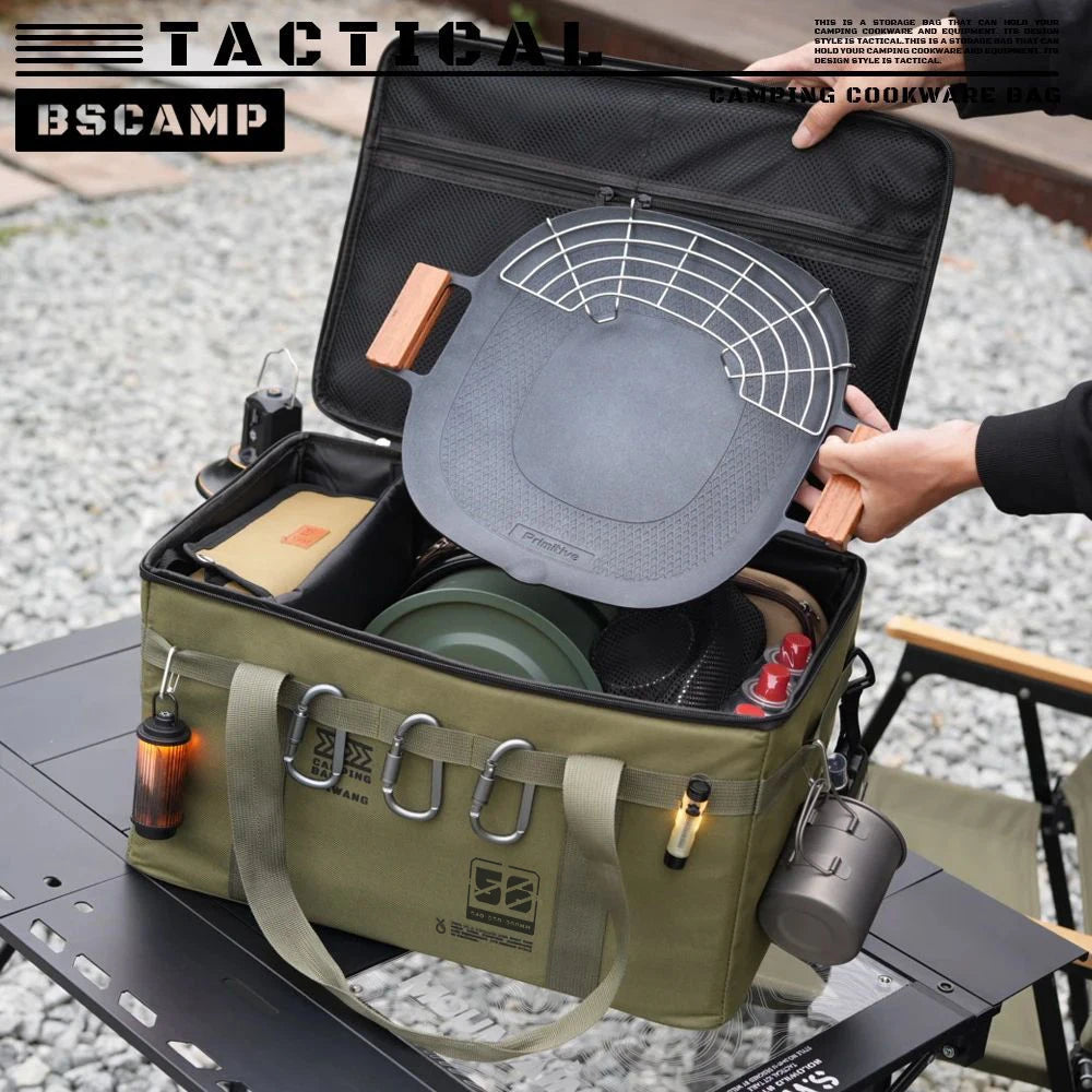 Insulated Waterproof Tactical Camping Bag Foldable Outdoor Picnic Storage Box Large Capacity 56L Cooler for Field Cookware Vue