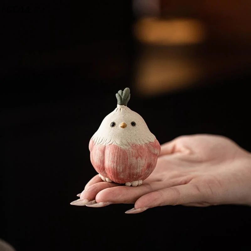 Garlic Bird Tea Pet Ornament Figurines Crafts Creative Decoration