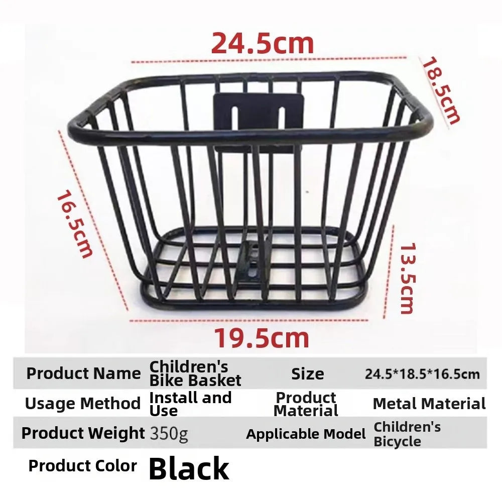 Easy Install Bicycle Rear Basket Metal Adjustable Bike Black Fixed Vue