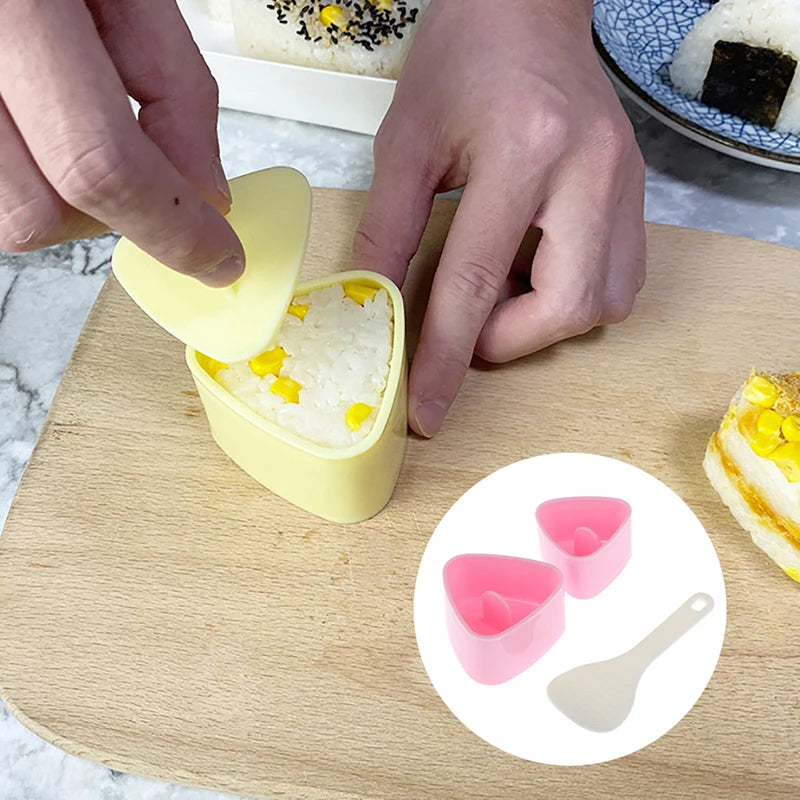 1/3PCS/Set Sushi Mold Rice Ball Food Press Triangular DIY Sushi Maker Mold Sushi Kit Japanese Kitchen Bento Accessories Vue