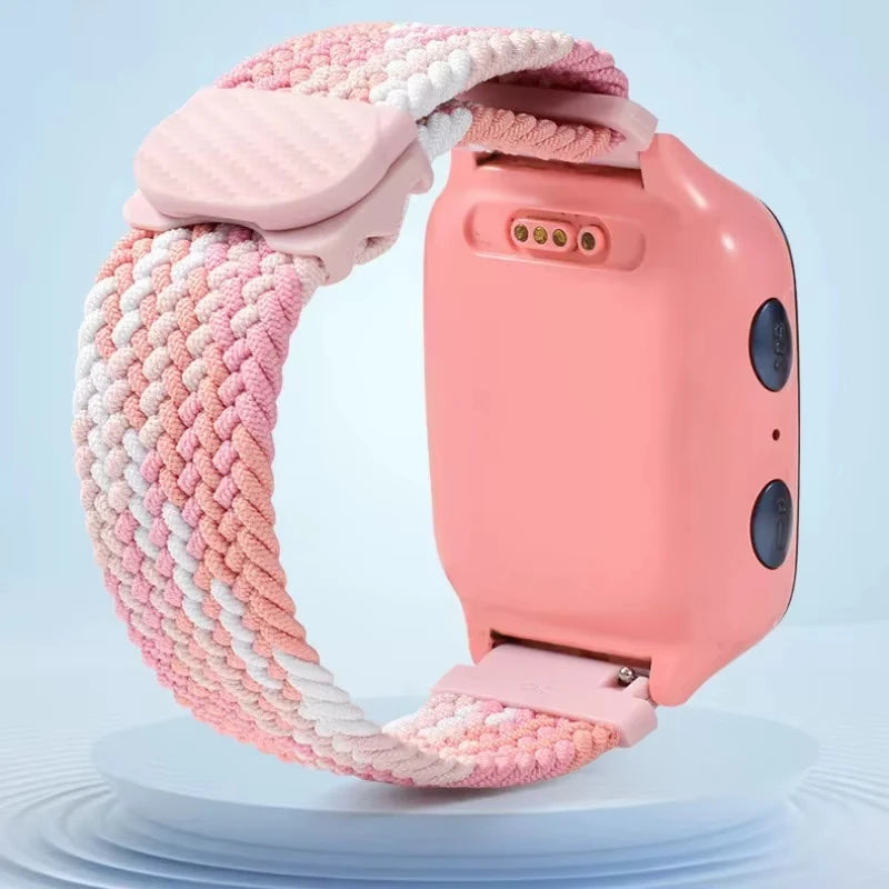 Braided Nylon Magnetic Watch Strap 15mm/17mm Kids Smart Watch Breathable Elastic Wristband Fit for Xiaomi & Mitu R Smart Watches Vue