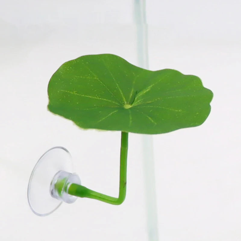 1 Pc Green Leaf Hammock For Betta Fish Stress-Reducing Aquarium-Safe Decor With Suction Cup For Fish Tank Fake Plants Decoration Vue A1