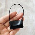 15-17cm Doll PU Leather Handbag Purse Dollhouse Decoration Pretend Play Doll Accessories Toy Vue Black