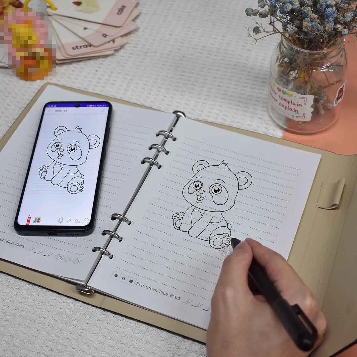 Notebook Digital Pen Smart Pen Writing Set Includes Smartpen Smart A5 PU Leather Notebook & Reusable Writing Tablet &amp Vue