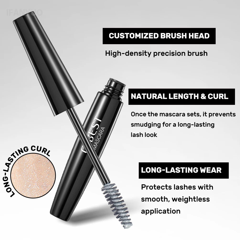 5 Colors Diamond Shimmering Mascara Long Lasting Makeup 3D Volume Eyelashes Curling Glitter Mascara Eye Lash Female Cosmetic Vue