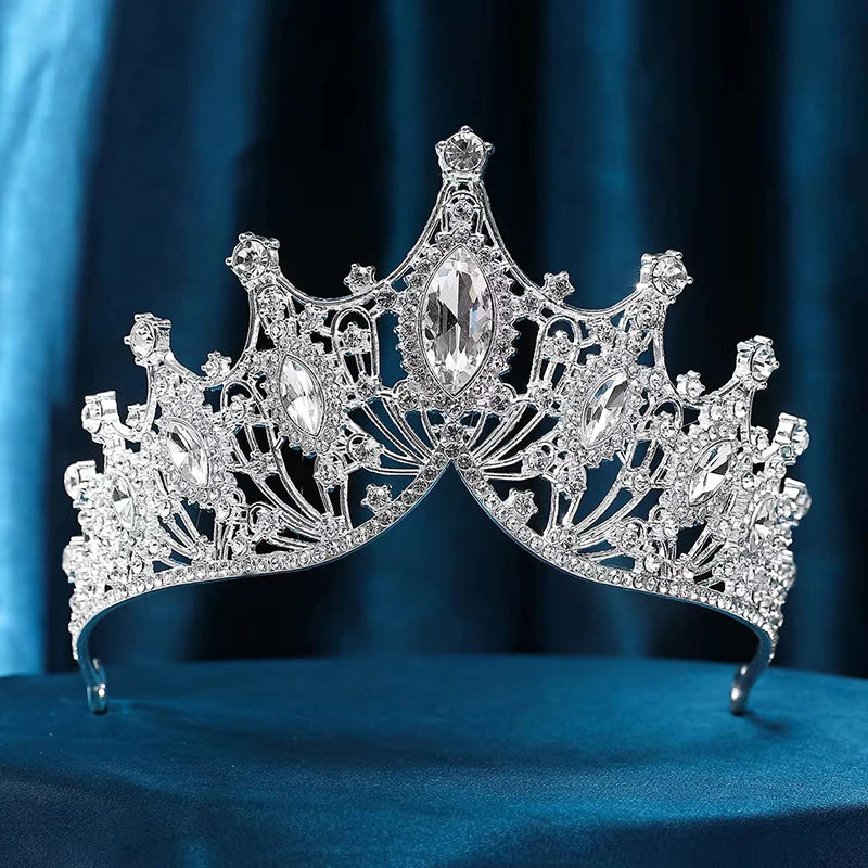 Exquisite Dazzling Baroque Wedding Headband Crystal Bridal Crowns Tiaras Hair Jewelry Accessories Women Rhinestone Headwear Vue