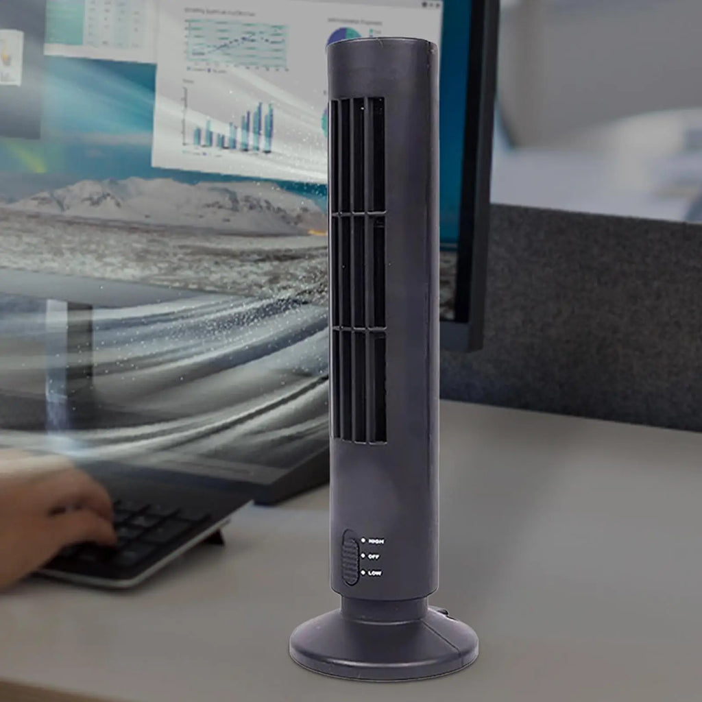 Versatile Portable Tower Fan, Low Noise & Space Saving, Plug-in Quiet Air Cooler for Bedroom, Office, Garage, Patio, Dorm Home Vue