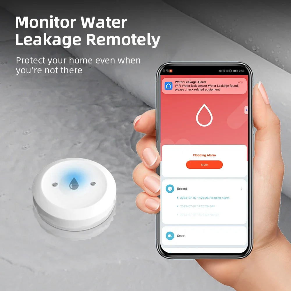 ZigBee Smart Water Immersion Sensor Leak Detector Flood Water Leakage Alarm App Smart Life Control Need Zigbee Gateway Vue