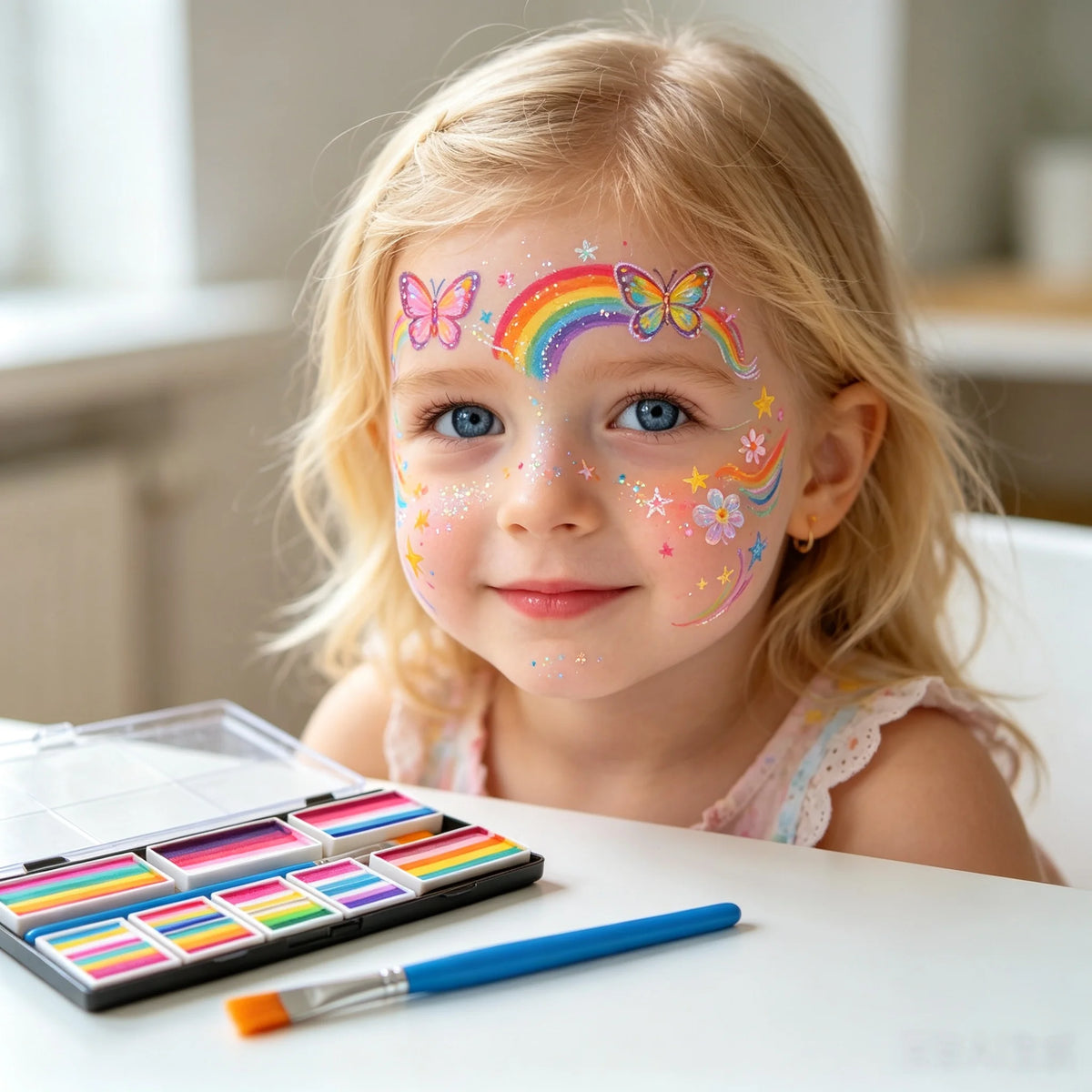 12 Colors Facial Water-Soluble Body Painting Face Makeup Palette for Kids Adults Stage Halloween Cosplay Party Art Supplies Vue