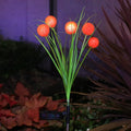 Solar Powered Ball Lights Garden Lawn Lights Flower Design Lawn Lighting Outdoor Decor Lamp Pathway Floral 5 LEDS Vue orange 1pcs