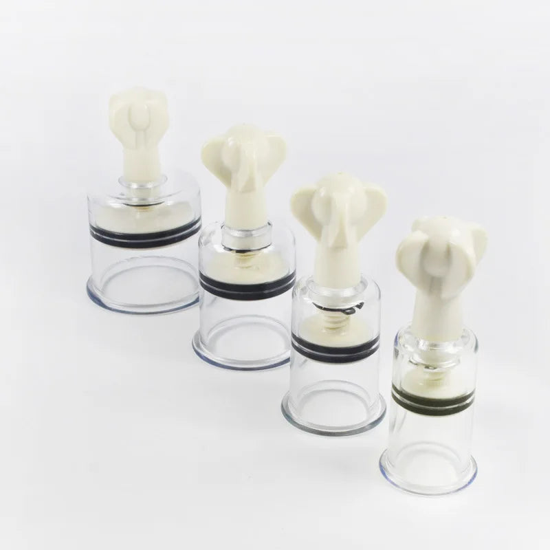 Vacuum Suction Cupping Cup Nipple Enhancer Massage Cans Plastic