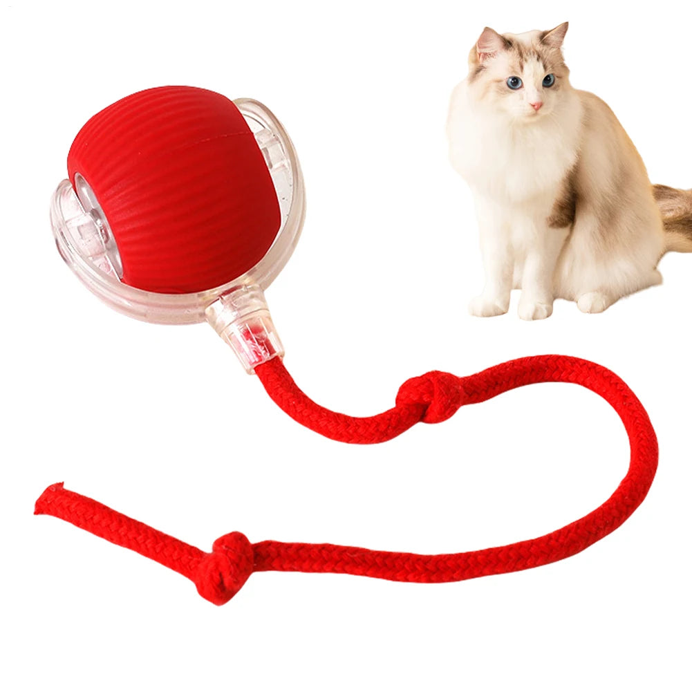 Red/Green Cat Ball Toy Automatic Cat Toy Rechargeable Electric Cat Toy Ball Cat Puzzle Toy Cat Balls Intelligent Mouse For Cat Vue