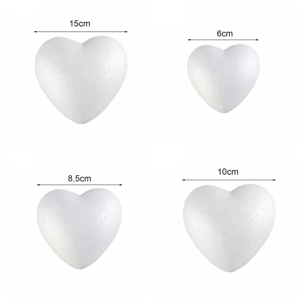 6 8 5 10 Heart Foam Mould White Craft Balls Styrofoam Modelling Vue