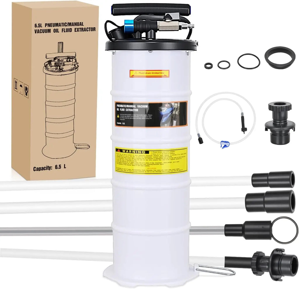 Nilight Oil Extractor Pump 6.5L Pneumatic Manual Fluid Extractor Pump for Oil Change Tool Kit with Dipstick and Suction Hose Oil Vacuum Pump Extractor for Automotive Boats Motorcycles Fluids Transfer Vue United States