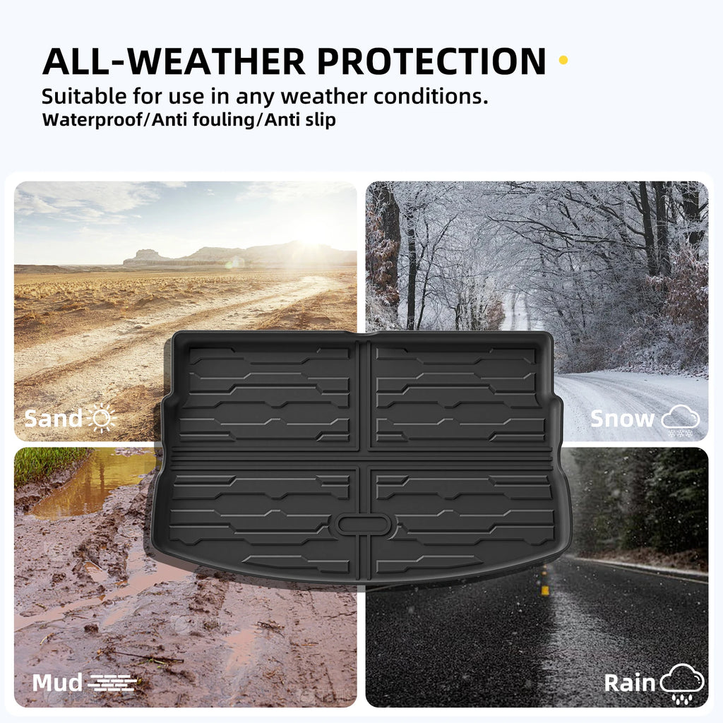 Smabee Left Drive for Chevrolet Chevy Bolt EV 2022 2023 2024 Car All-weather Floor Mats Cargo Liner Trunk Pad TPE Accessories Vue