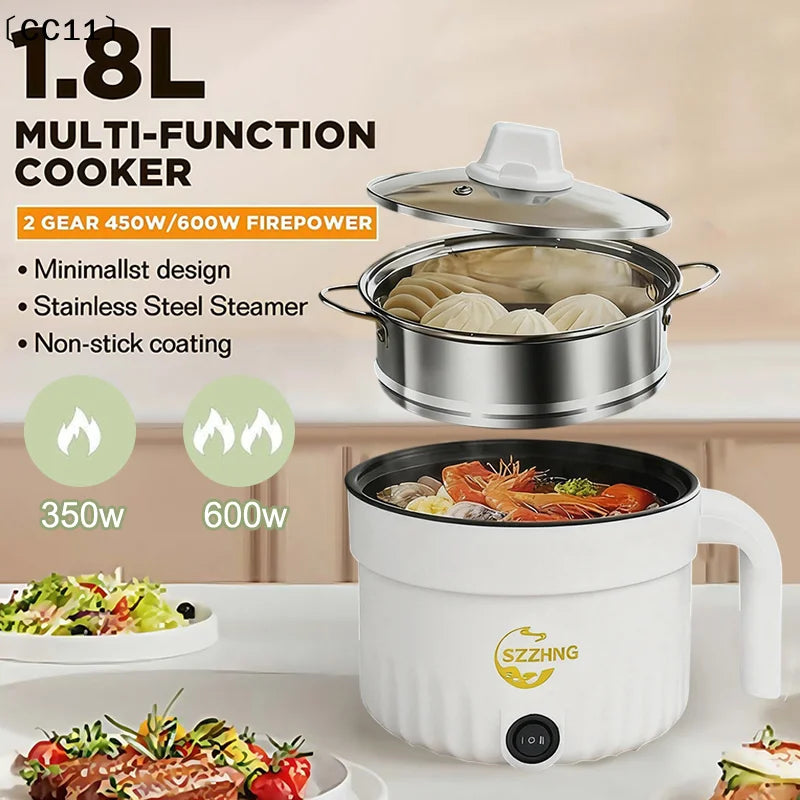 Mini Rice Cooker With Steamer Small Non Stick Hot Pot Multil Lutuan Ng Kanin 1.8L Cheap Rice Cooker Electric Heating Pot〔CC11〕 Vue