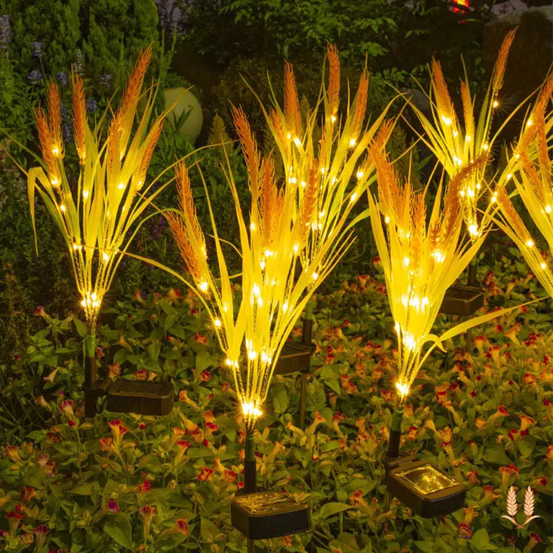 Solar-Powered Autumn Harvest Decor Wheat Lawn Light Garden Stake LED Outdoor Decor Perfect for Yard & Patio Ambiance Garden Vue