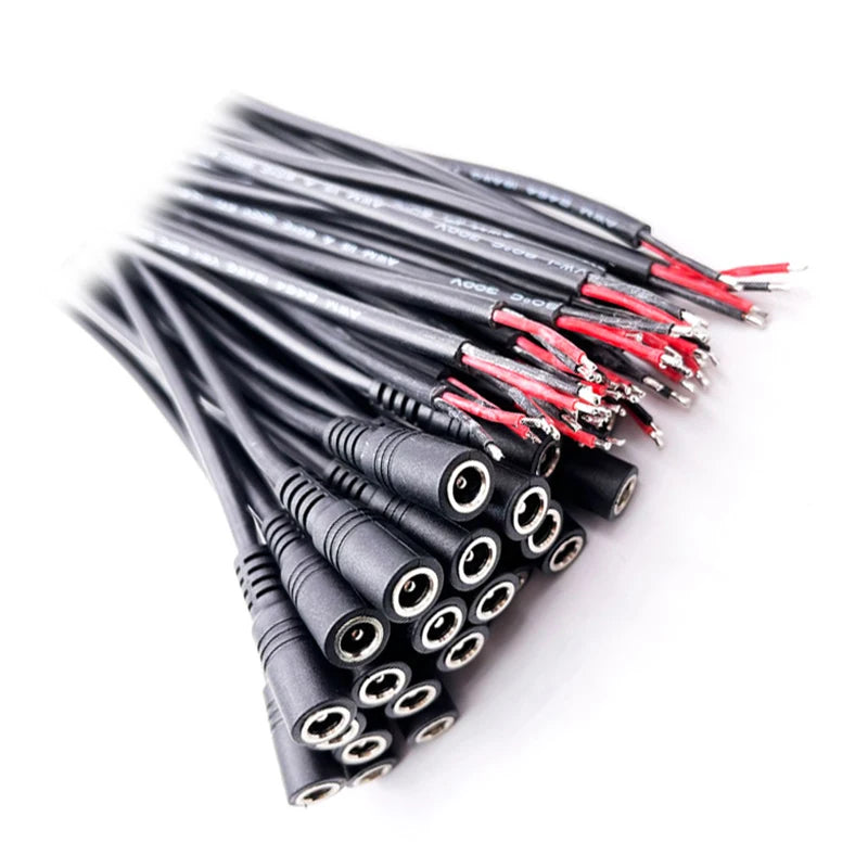 10pcs 5.5x2.1 Plug DC male or Female Cable Wire Connector For 3528 5050 LED Strip Light Vue