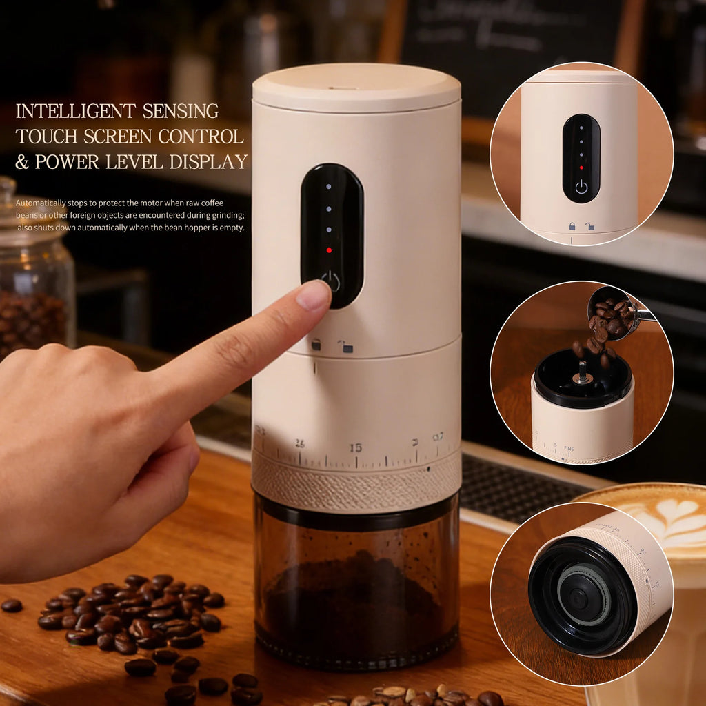 Portable Electric Coffee Grinder – 38 Settings, Ceramic Burr Electric Coffee Grinder Vue