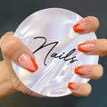1 Pcs/Lot Nail Art Display Card Board, Manicure Nailfie Disc, Nail Salon Accessory, Nail Tech Photo Prop, Nail Selfie Disc Board Vue Silver