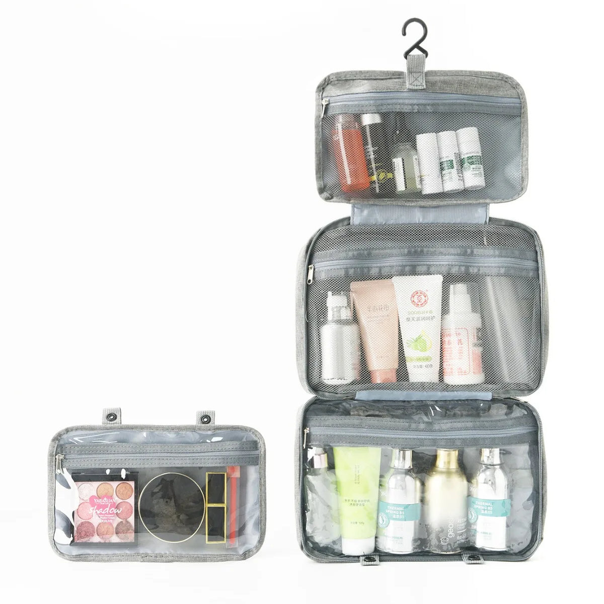 Travel Waterproof Folding Dry and Wet Separation Toiletry Bag Cosmetic Storage Bag Large Capacity Cosmetic Bag Vue
