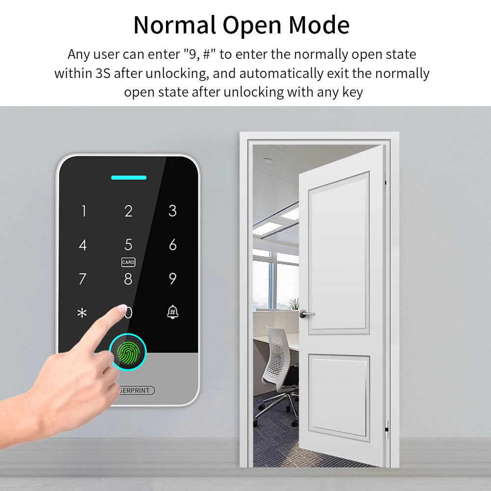 Work with Tuya App IP65 Access Control System 125Khz13.56Mhz Bluetooth Fingerprint WiFi Gateway Remote Unlocking Vue