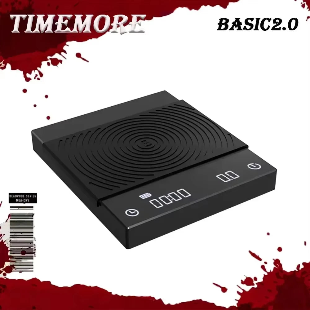 TIMEMORE Black Mirror Basic2 Plus Up Digital Coffee Food Kitchen Scale With Time USB Light Weight Mini Digital Scale Vue Default Title