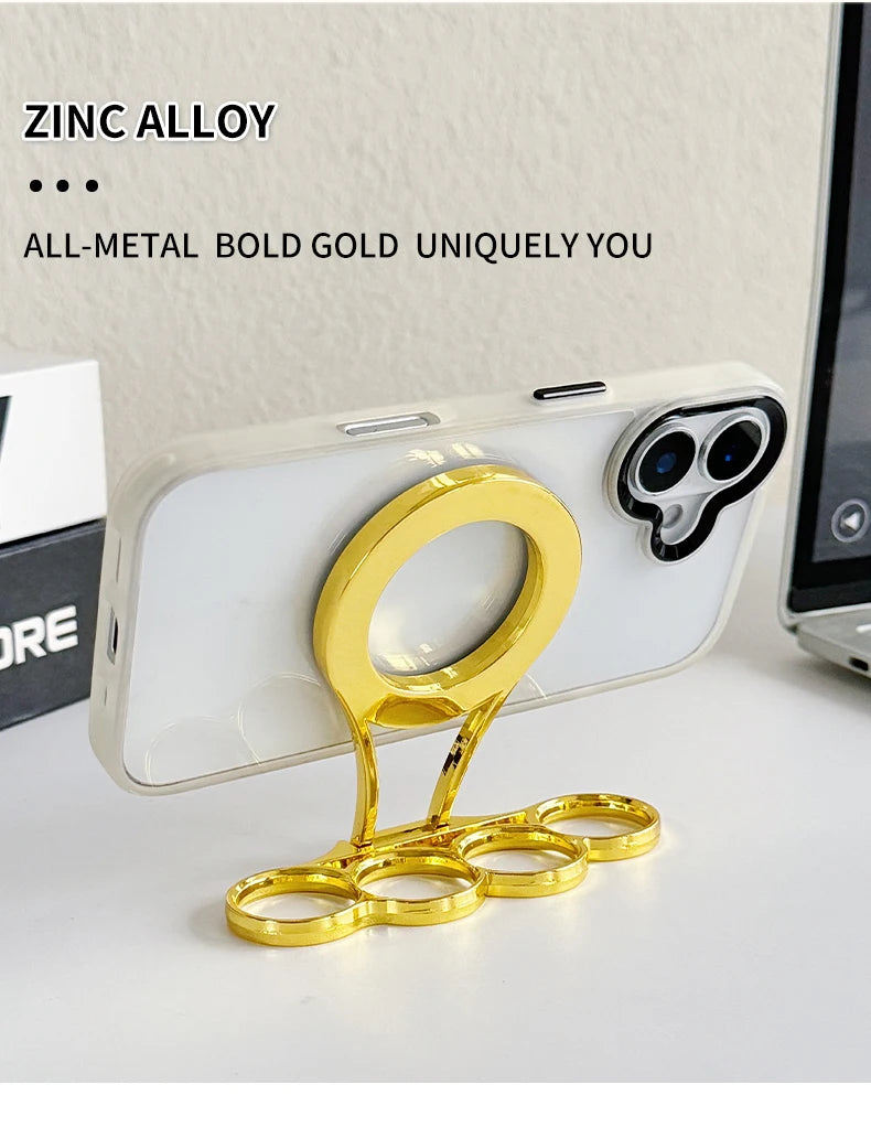 tiger claw Dual Magnetic Phone Holder Stand, 360° Rotating Foldable Vue