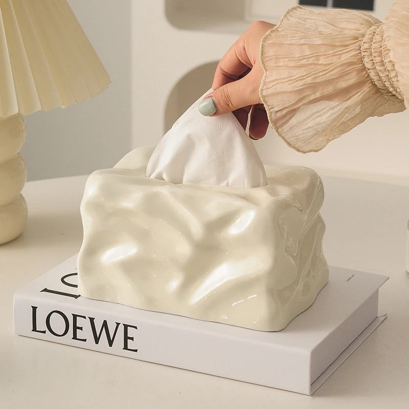 Luxury Ceramic Tissue Box Elegant Creative Napkin Holder For Living Room Table Home For Couples And Women Perfect Birthday Gift Vue