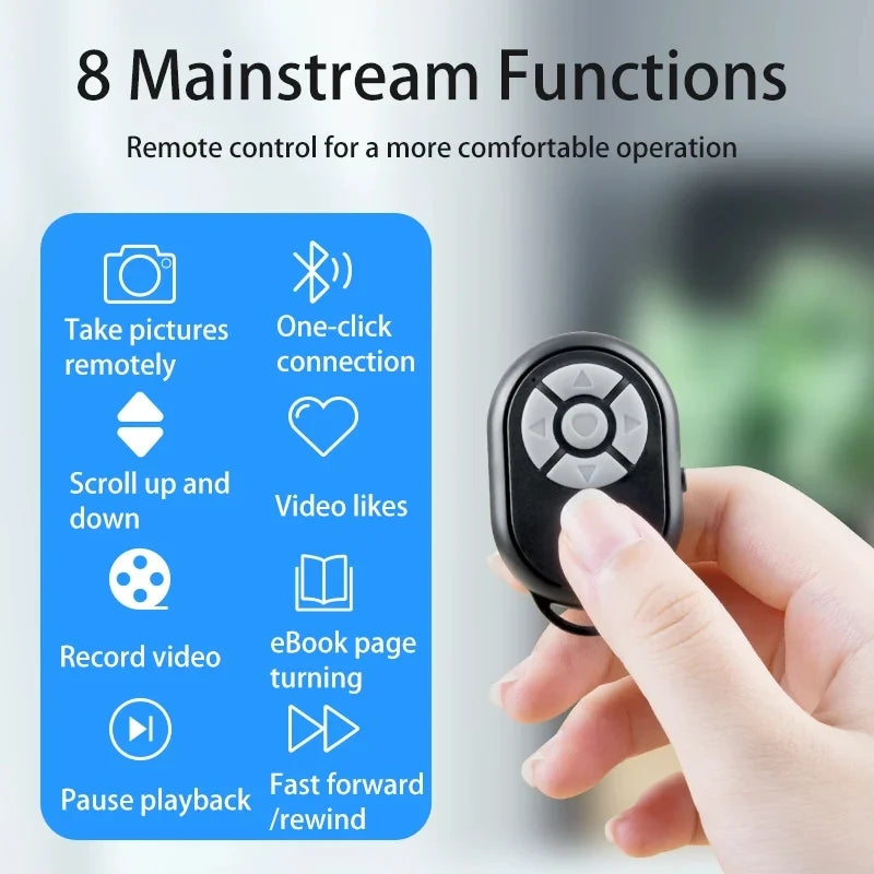 Bluetooth Remote for iPhone Xiaomi Redmi Samsung Mobile Phone Universal Remote Control Selfie Stick Bluetooth Camera Controller Vue