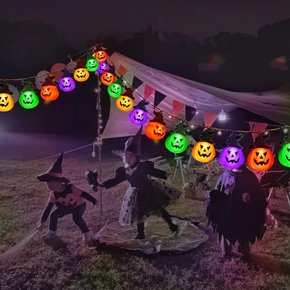 Upgraded Solar Halloween Lights Outdoor Pumpkin String Lights Waterproof Halloween String Light For Garden Patio Landscape N05 Vue