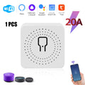 WIFI/ZigBee Smart Mini Smart Light Switch 2 Way Control Breaker Relay 16A Smart Life APP Voice Control For Tuya Alexa Google Vue WIFI 20A