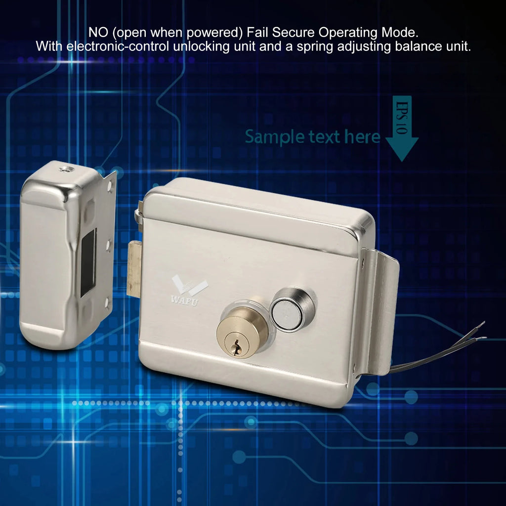 WAFU Smart Electric Gate Door Lock Secure Electric Metallic Lock Electronic Door Lock Door Access Control for Home Office Vue