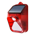 Solar Powered Waterproof Alarm Light Motion Sensor Detector Siren Strobe Alarm System Pet For Home Yard Outdoor Security Vue Red