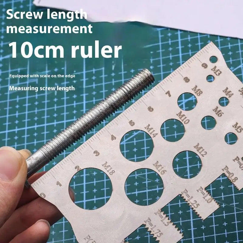 Metric Thread Pitch Gauge Ruler Bolt Nut Thread Measuring Gauge Machining Screw Cutting Tool Vue