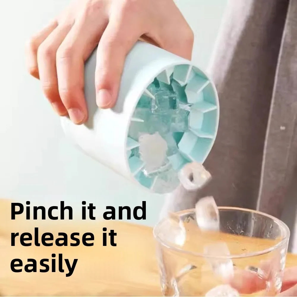 Creative Silicone Ice Cube Mold Quick Freeze Cylinder Cup Reusable Vue