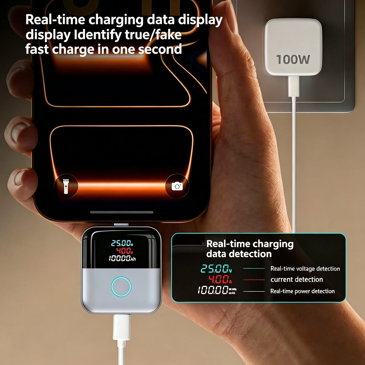 Type-C 140W Physical-Disconnect Battery Guard Anti-Overcharge Protection for Safe Overnight Charging Smart Auto Stop Charging Vue