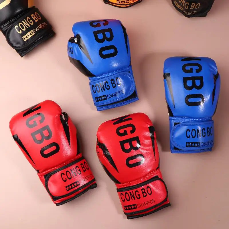 Kids Professional Boxing Training Sparring Gloves PU Leather
