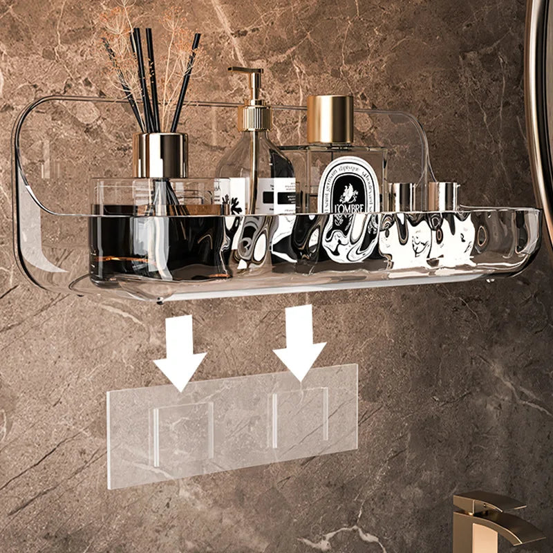 Acryl Bathroom Shelf No Drill Organizer Shower Storage Rack Washstand Cosmetics Storage Rack Wall Mounted Toilet Shampoo Holder Vue