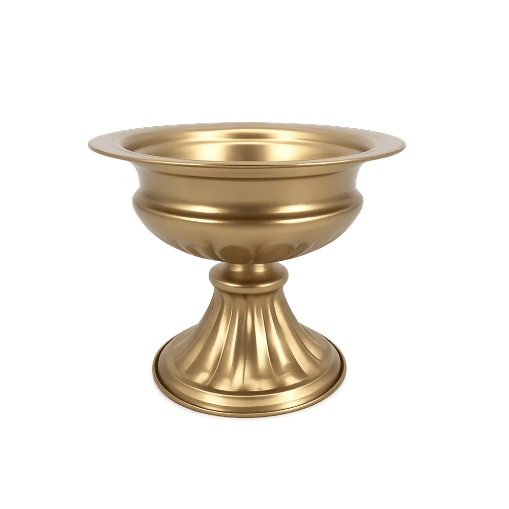 European Retro Flower Vase Metal High-footed Urn-shaped Vase Elegant Luxury Flower Pots Hotel Vue style 7 Large