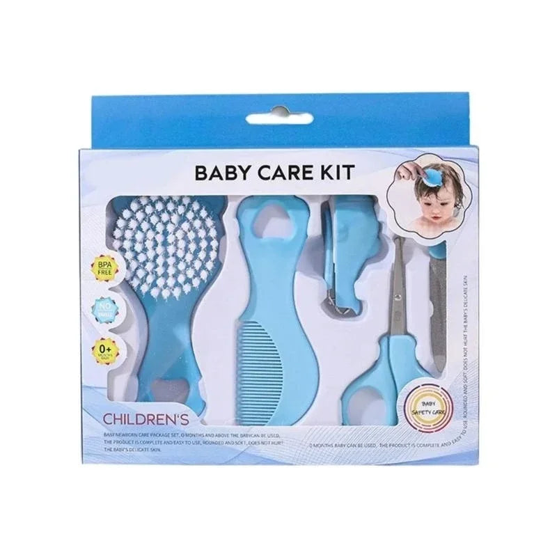 5 Piece Grooming Set Cartoon Design Gentle Hair Brush Safe Baby Care Essential Kit Bristle Soft Infant Comb Vue