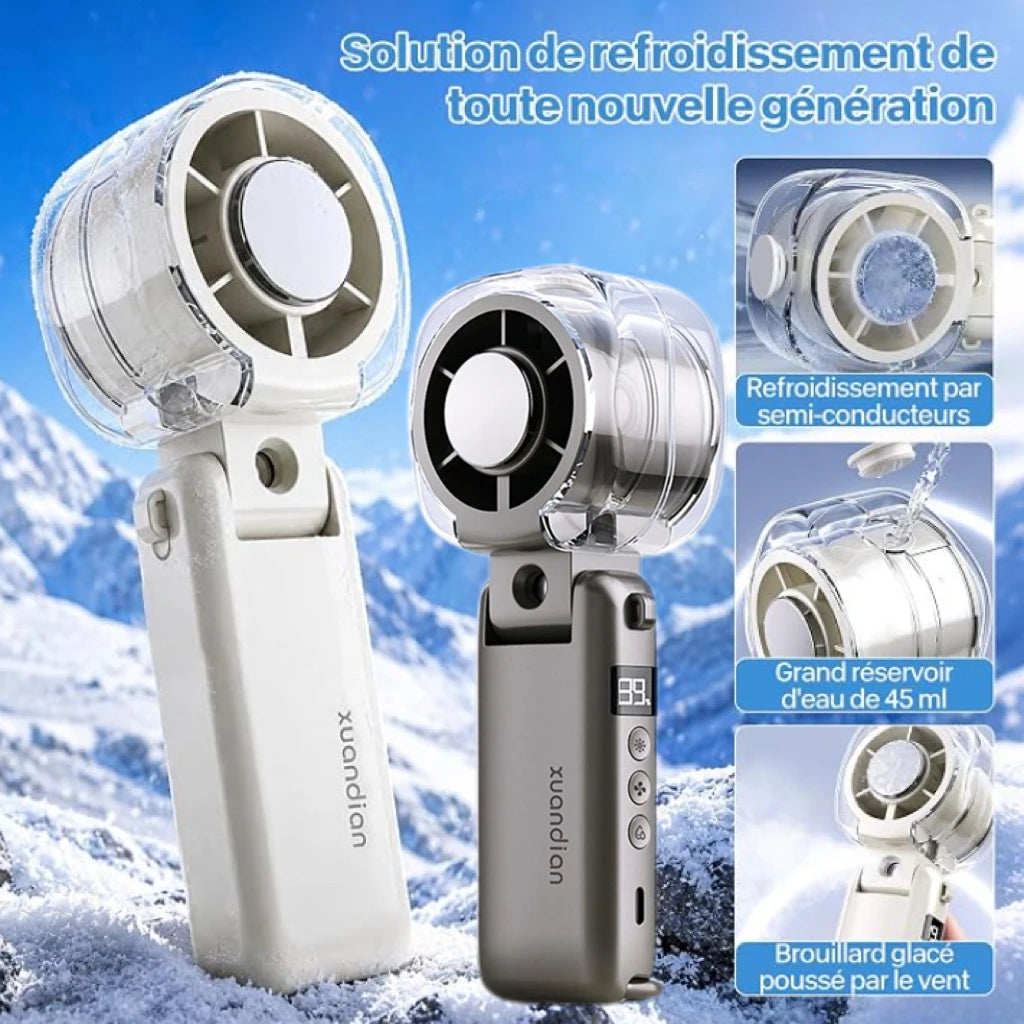 2026 Portable Outdoor High-speed Spray Handheld Fan Spray Electric Fan Wind Regulation Ice Cooling Fan Summer Cooling Artifact Vue