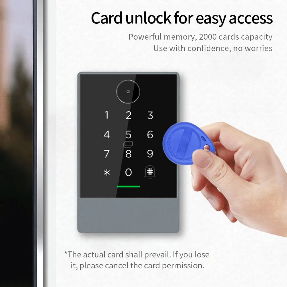 TTLOCK QR Code Access Control Reader 13.56Mhz Rfid IP67 Waterproof Keypad QRcode Scanner K3Q +G2 Hub Work with Alexa Google Home Vue